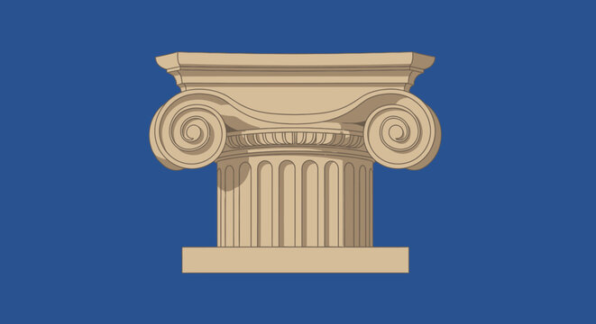 Detailed ancient Greek column capital.