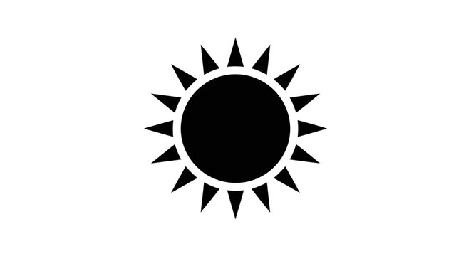 Black Sun Icon Graphic.