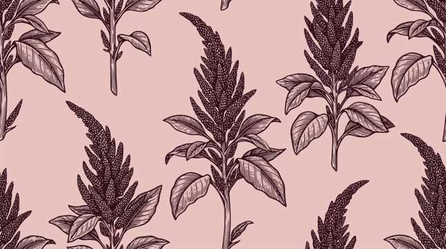 Cannabis Leaves Pattern Closeup On Pink Background.