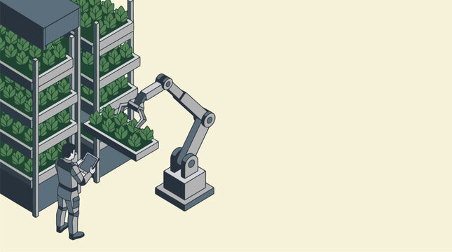 Robotic Arm In Industrial Automation System.