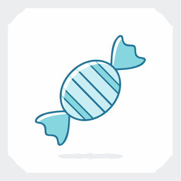 Blue Wrapped Candy Icon