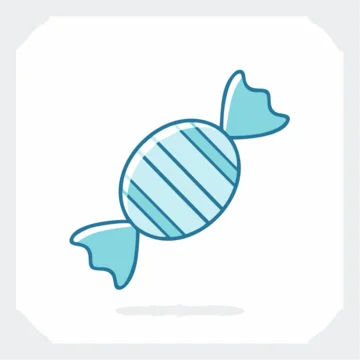 Blue Wrapped Candy Icon