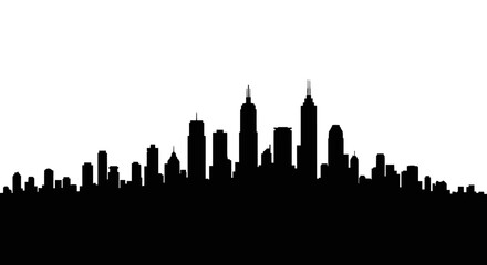 Obraz premium New York City Skyline Silhouette.