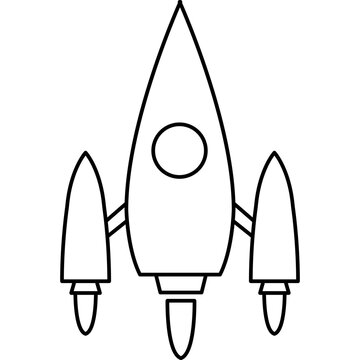 Hand Drawn Rocket Doodle