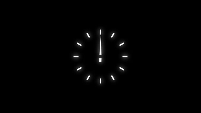 Abstract a beautiful wall clock form with passing shore in 12 hour loop. And 24 hours day fast speed with moving timer, clock animation.