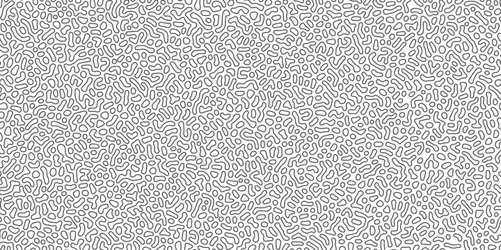 Abstract truing organic wallpaper Turing reaction diffusion monochrome seamless pattern with chaotic motion. Turing reaction diffusion monochrome seamless pattern with chaotic motion.