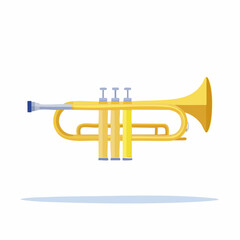 Obraz premium トランペットの管楽器イラスト