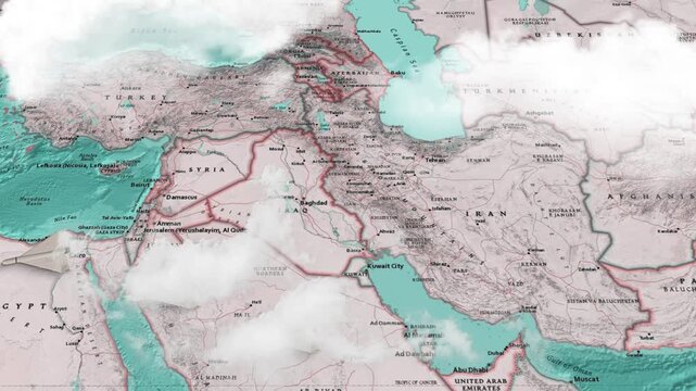 Animated Map of Military Drones Flying Over Iran and the Middle East Region