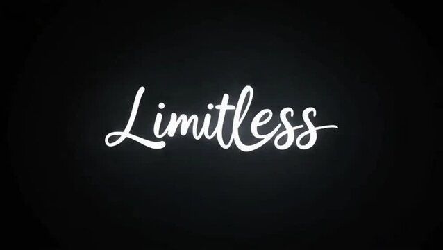 Embrace the boundless potential and infinite possibilities that lie ahead with this elegant and inspiring graphic design featuring the word 'Limitless' in a beautiful script font