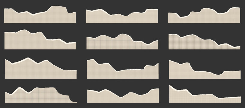 Website separator with shadow wave shape, vector divider for bottom page section, modern banner design.