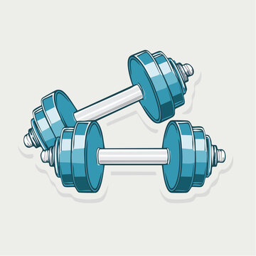 Pair of Blue Dumbbells