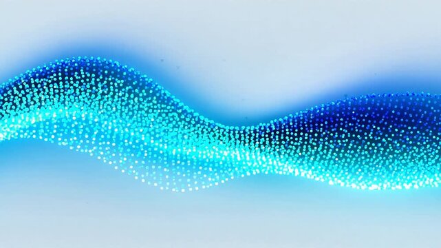 Blue glowing dot wave pattern