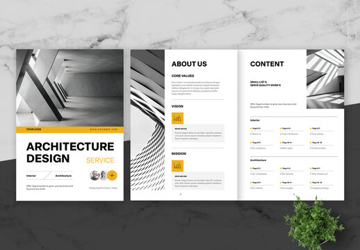 Yellow And Black Architecture Profile