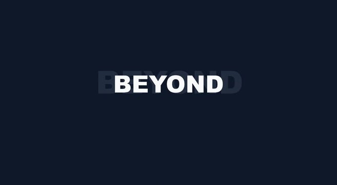 Beyond minimalist typography motion for modern corporate animation