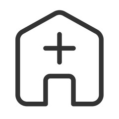 Obraz premium Add address pixel perfect linear ui icon. Delivery service. Mail recipient information. GUI, UX design. Outline isolated user interface element for app and web. Editable stroke. Arial font used