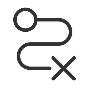 Delivery failed pixel perfect linear ui icon. Shipment failure. Postal service. GUI, UX design. Outline isolated user interface element for app and web. Editable stroke. Arial font used