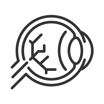 2D pixel perfect editable black hyperopia icon, isolated simple vector, thin line illustration representing eye care.