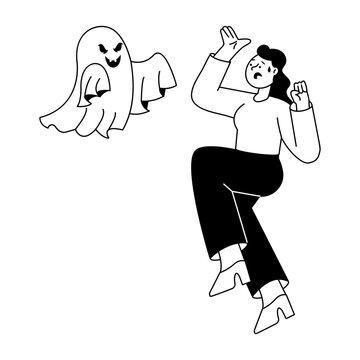 An illustration of emotional stress designed in Glyph style