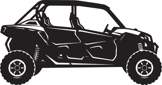 Off-road vehicle, side-by-side UTV, vector ATV, recreational buggy