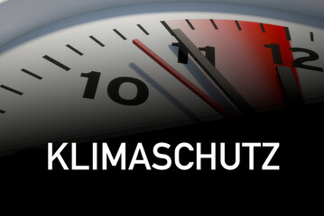 Eine Uhr mit 5 vor 12 als Symbol für die Dringlichkeit vom Klimaschutz