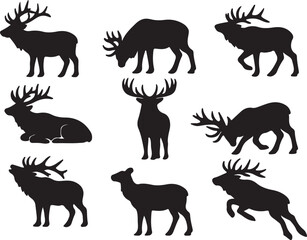 Obraz premium Elk Eps, Vector Images Black and White