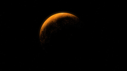 Venus planet and space. 3d illustration © Wublie