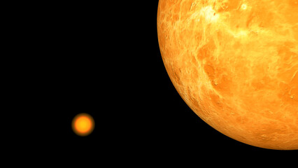 Venus planet and space. 3d illustration © Wublie