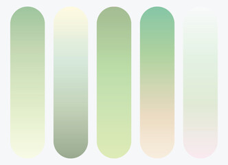 Fototapeta premium Vector colorful gradient collection. Colorful Gradient Rounded Bars Set – Modern Abstract UI Elements Collection