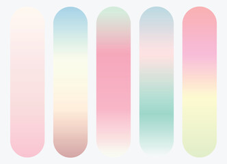 Fototapeta premium Vector colorful gradient collection. Colorful Gradient Rounded Bars Set – Modern Abstract UI Elements Collection