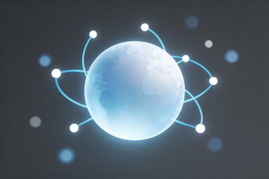 Globe with connected nodes