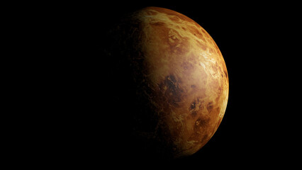 Venus planet and space. 3d illustration © Wublie
