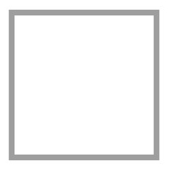 Obraz premium Gray Square Rectangle Outline PNG – Minimal Geometric Border Shape for UI Design