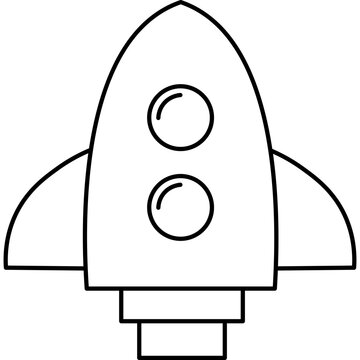 Hand Drawn Rocket Doodle

