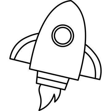 Hand Drawn Rocket Doodle
