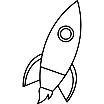 Hand Drawn Rocket Doodle
