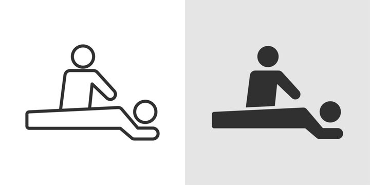 Physical Therapy Icon representing rehabilitation, movement recovery, and therapeutic exercise care.