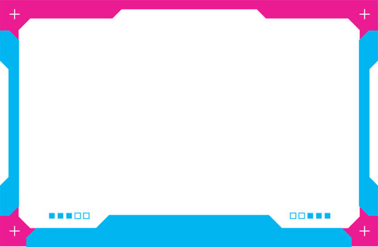 Cyberpunk Futuristic Border Frame for Twitch Overlay and Gaming Stream