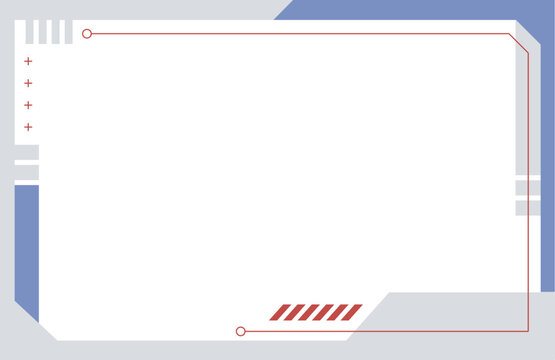 Cyberpunk Futuristic Border Frame for Twitch Overlay and Gaming Stream
