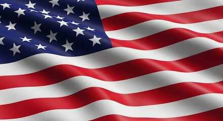 Obraz premium Waving american flag background