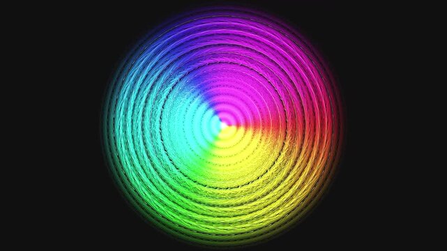Premium 4K seamless loop of an infinite spirograph mandala for the Manipura solar plexus chakra. Breathtaking blooming iridescent holographic curves. Ideal for VJ sets, trance, meditation, and yoga.
