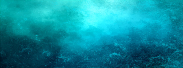 Underwater ocean background with turquoise light rays, deep blue sea water texture vector, aquatic marine environment for summer diving posters © Sanatçi