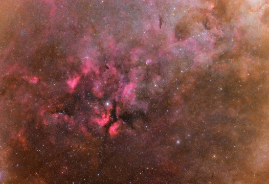 Detailed Astrophotography of Butterfly Nebula in Cygnus Constellation