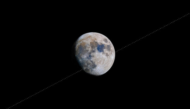 International Space Station Passing in Front of the Moon ISS