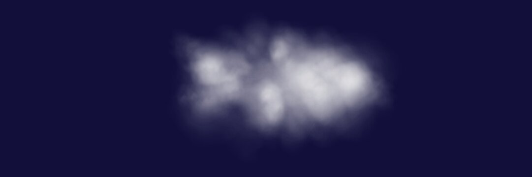 Clouds, fogy, sky, smoke, steam, isolated on white background