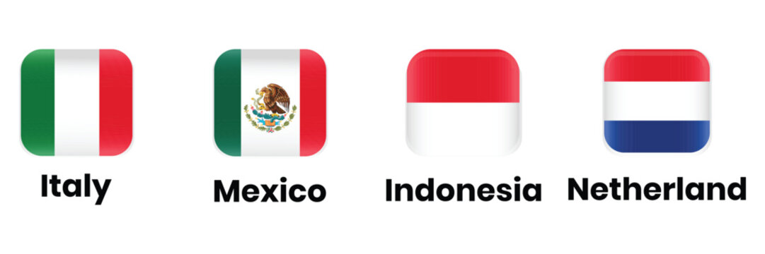 World Flags Display: A collection of distinct flag emblems representing different nations, offering a glimpse into global diversity and cultural identity.