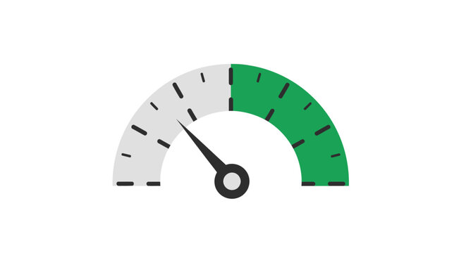 Green gauge meter indicator.