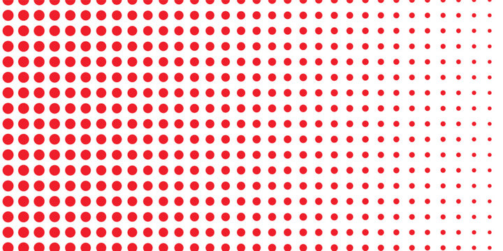 abstract simple big to small red dot pattern can be used background.