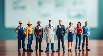 Obraz premium Diverse Group of Professionals Standing Together Symbolizing Teamwork and Unity