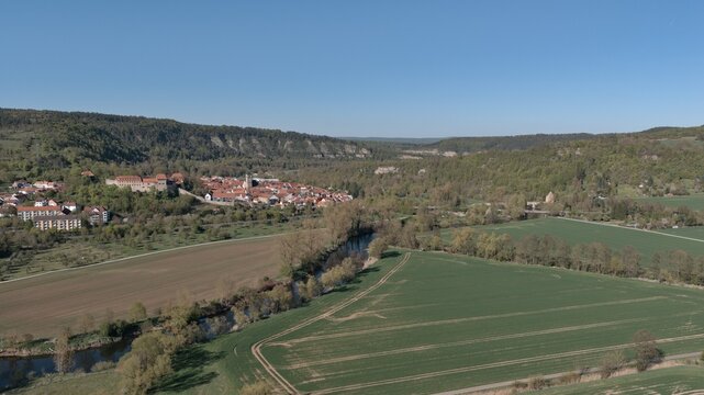 Bei Creuzburg. Vogelperspektive. 