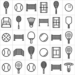 Various sports icons including tennis rackets and balls © Afrain